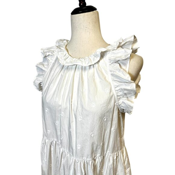 Ulla Johnson Tamsin Dress Women’s 4 Boho Prairie Ruffle Tiered Cotton Midi - Picture 4 of 10